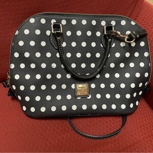 Dooney & Bourke Black and White Polka Dot Satchel